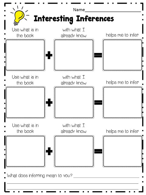 Inference Graphic Organizer Activity Image