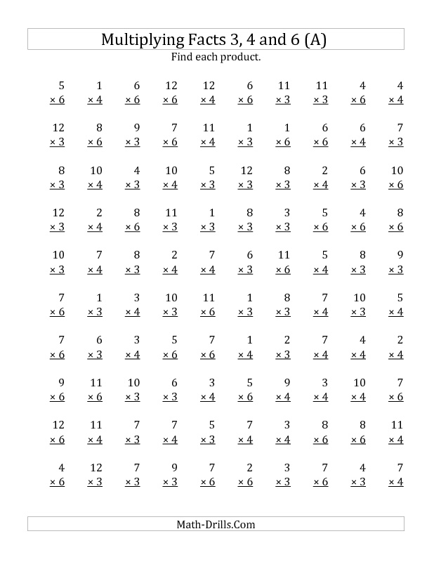 Math Multiplication Worksheets 3rd Grade