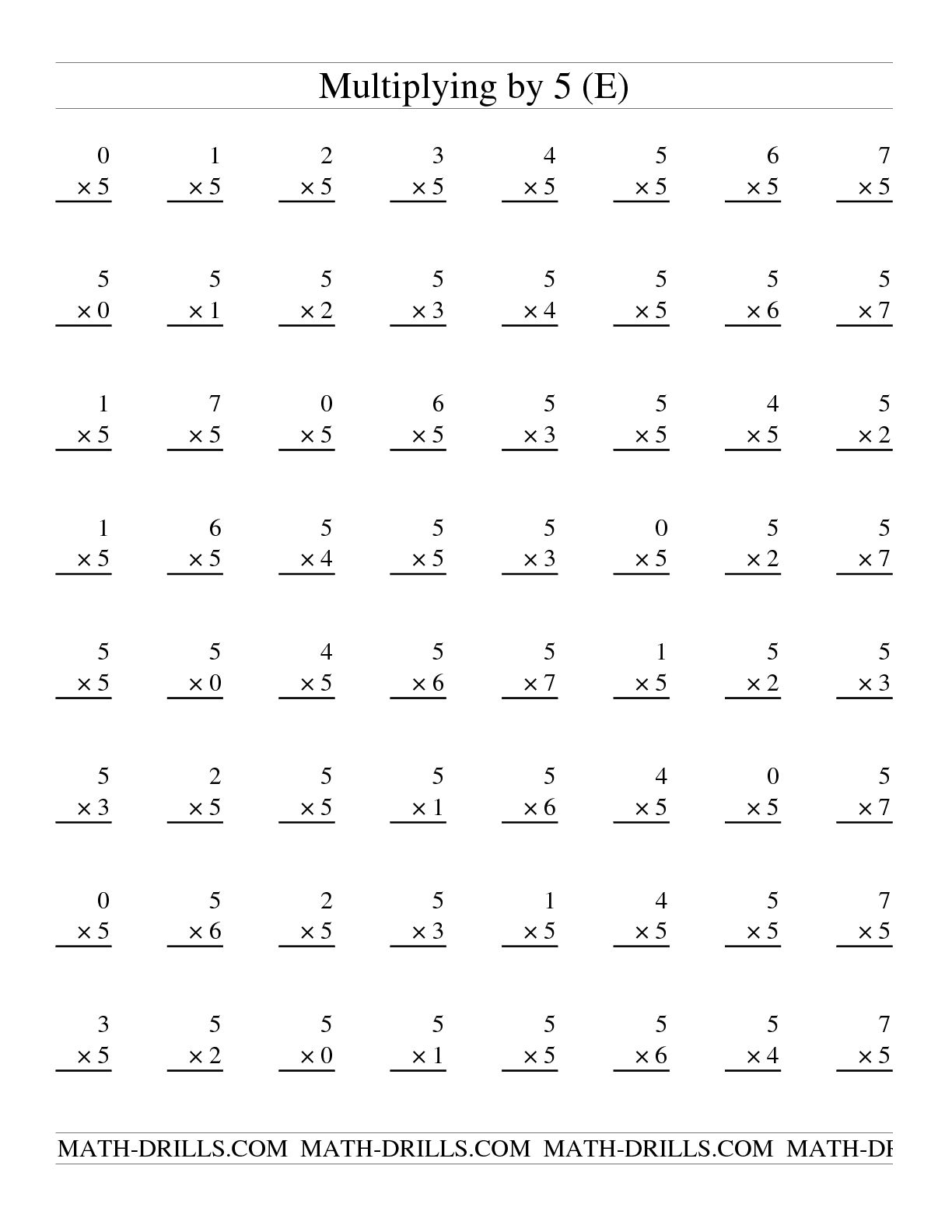 Multiplication Worksheets by 3