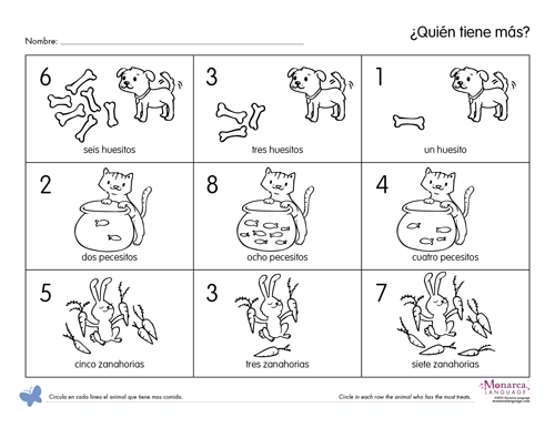 Pets Counting Worksheets Image