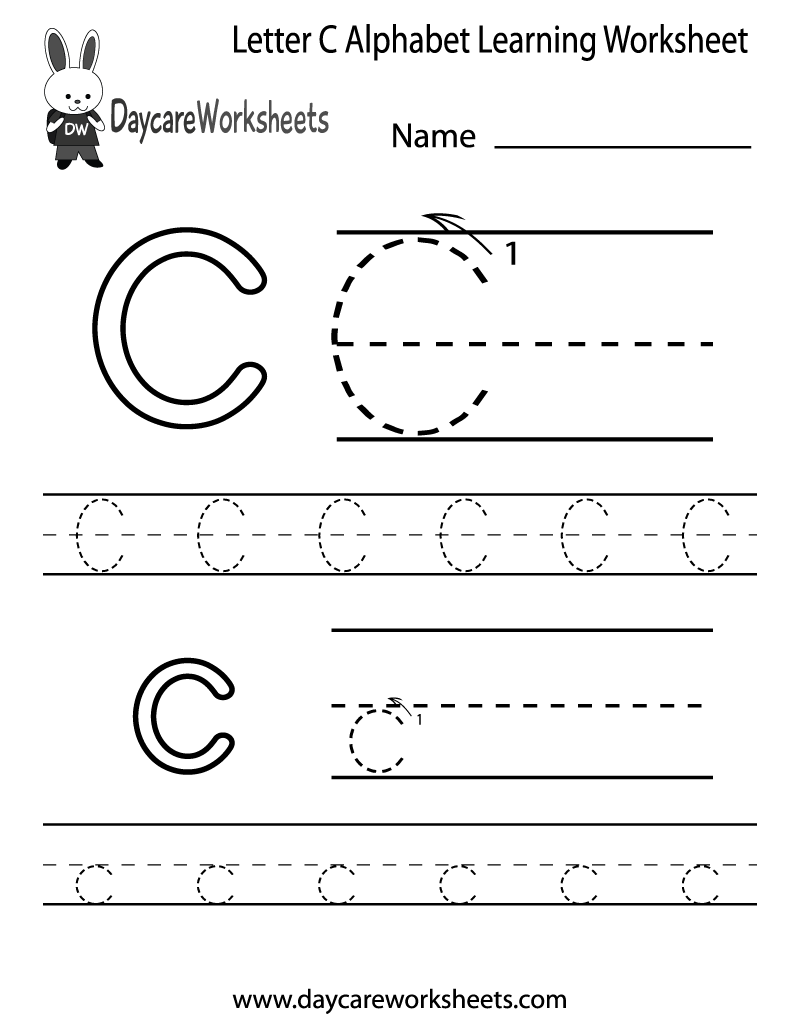 Printable Letter C Worksheets Preschool Image