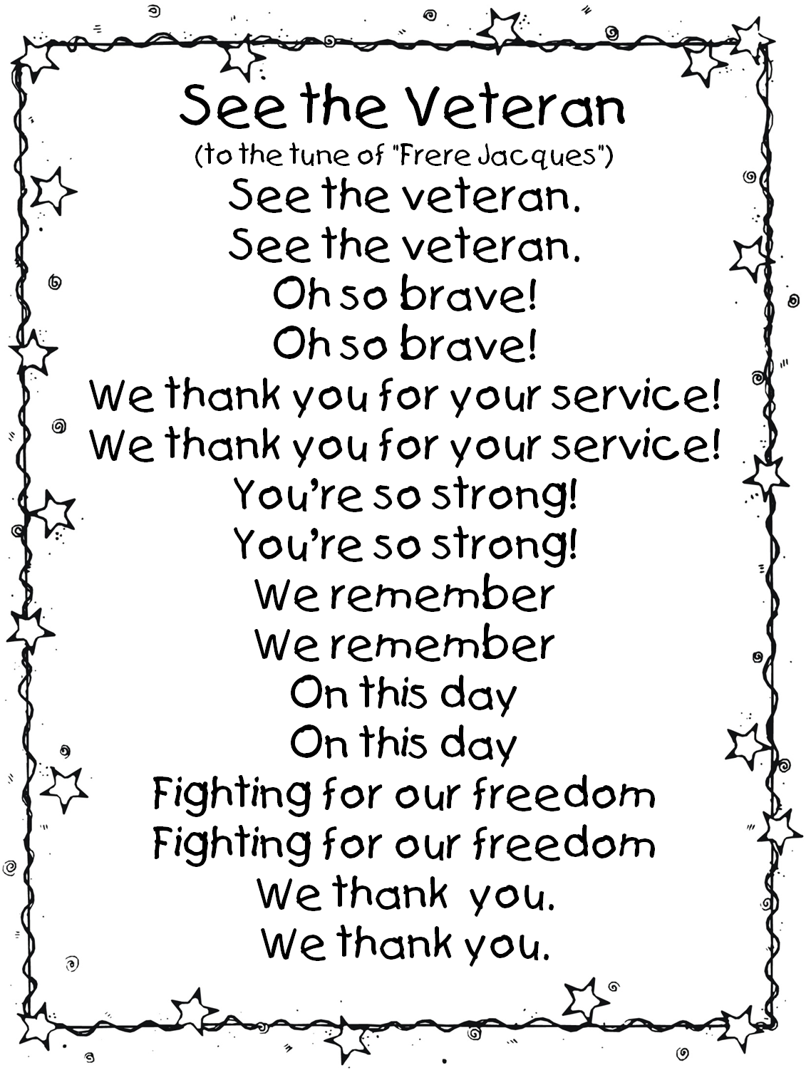 Printable Veterans Day Poems Image