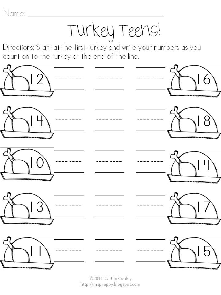 Teen Number Worksheets Kindergarten Image