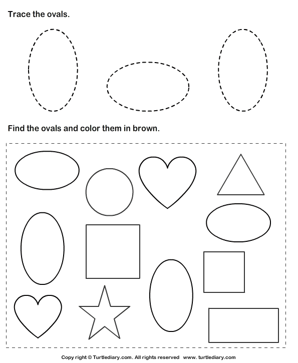 Trace and Color Shapes Worksheet Image