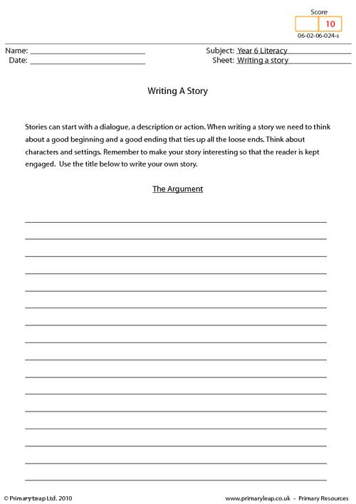 Writing Stories Worksheets Image