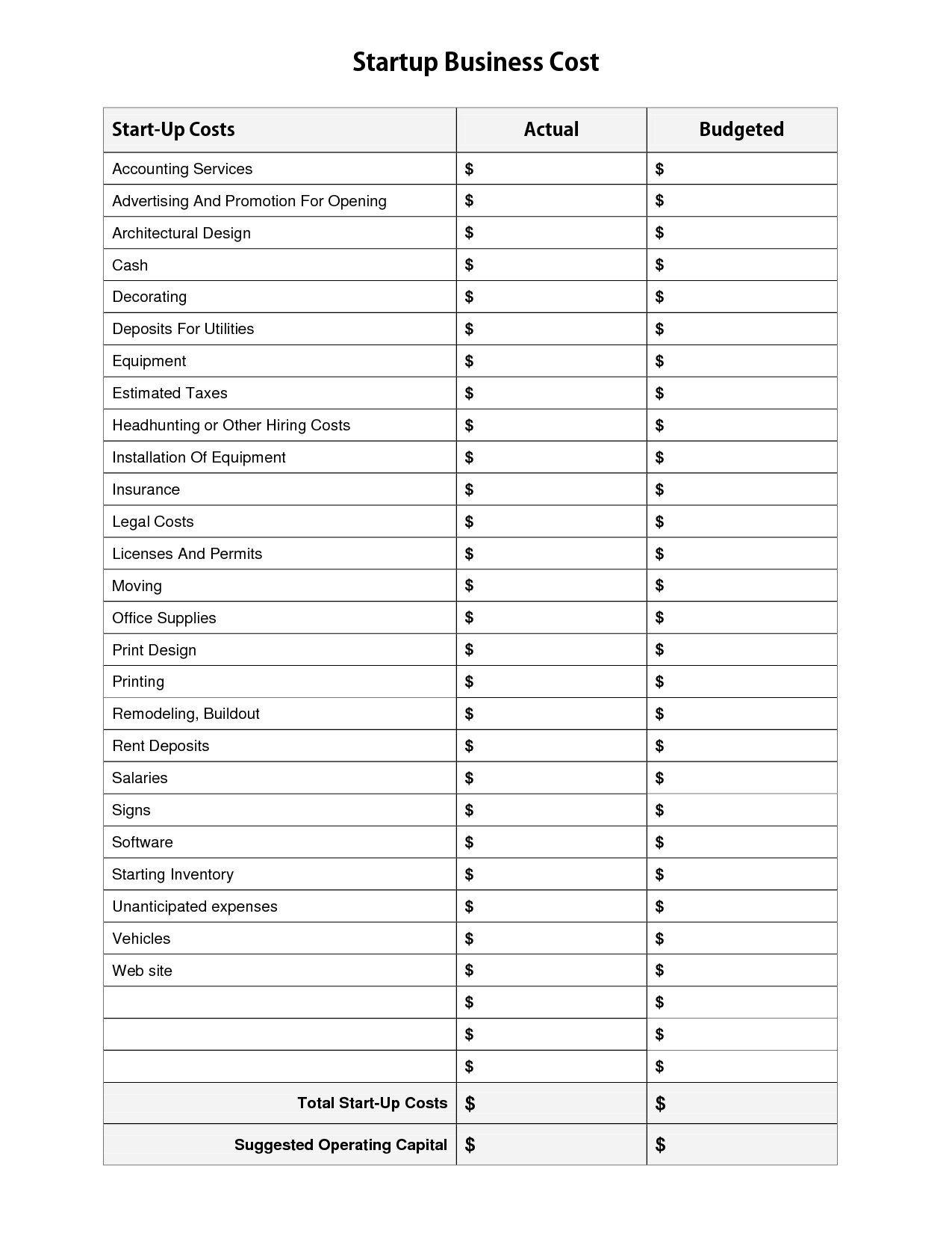 18 Free Printable Business Worksheets / worksheeto.com