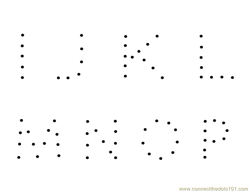 Connect the Dots Alphabet Letters Image