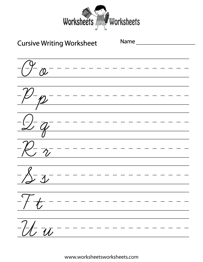 Free Cursive Writing Worksheets Image
