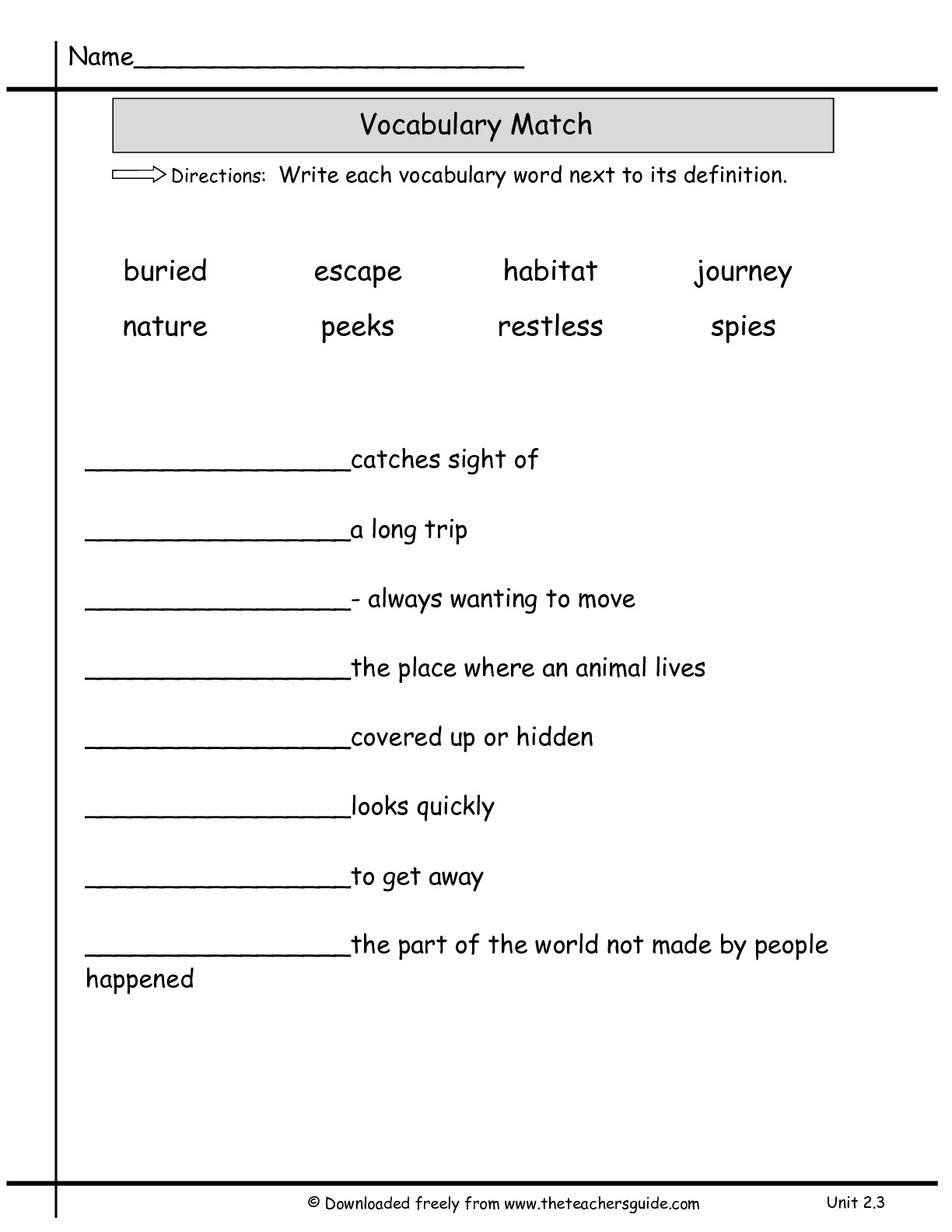 15 Word Definition Worksheets Worksheeto
