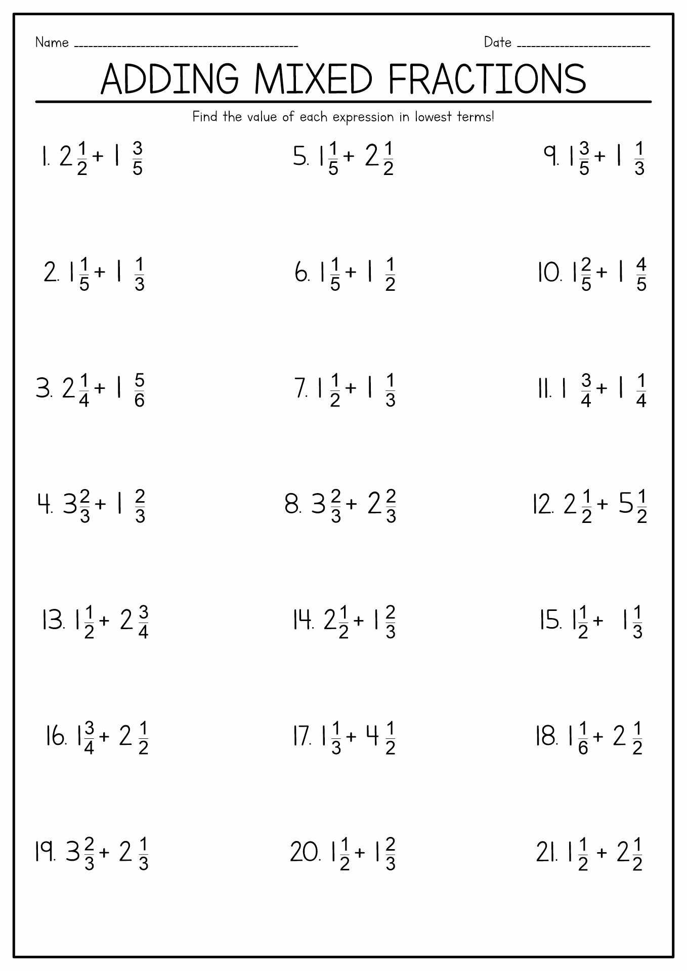 9th Grade Math Worksheets Printable Image