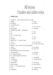 Active and Passive Voice Worksheets Image