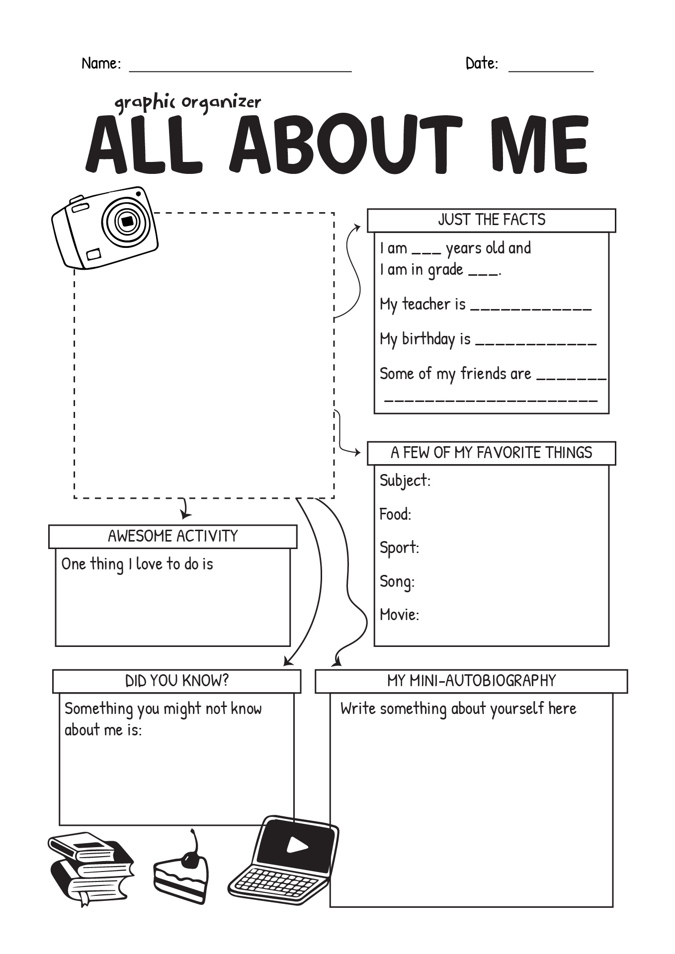 All About Me Graphic Organizer