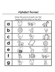 Alphabet Letter Review Worksheets Image