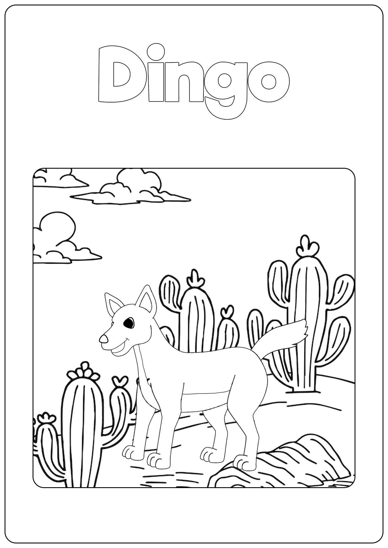 Australian Dingo Coloring Pages
