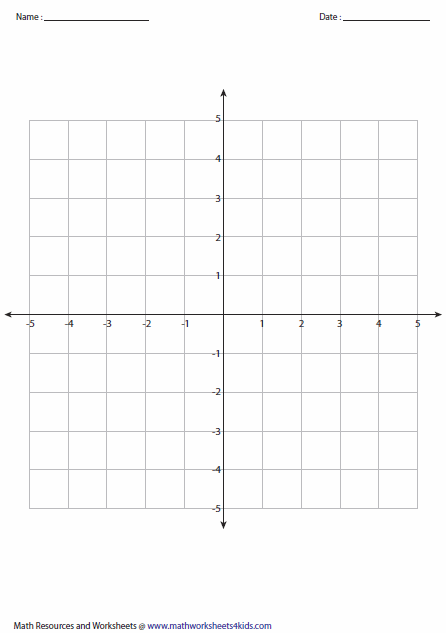 Blank 4 Quadrant Graph Paper Image