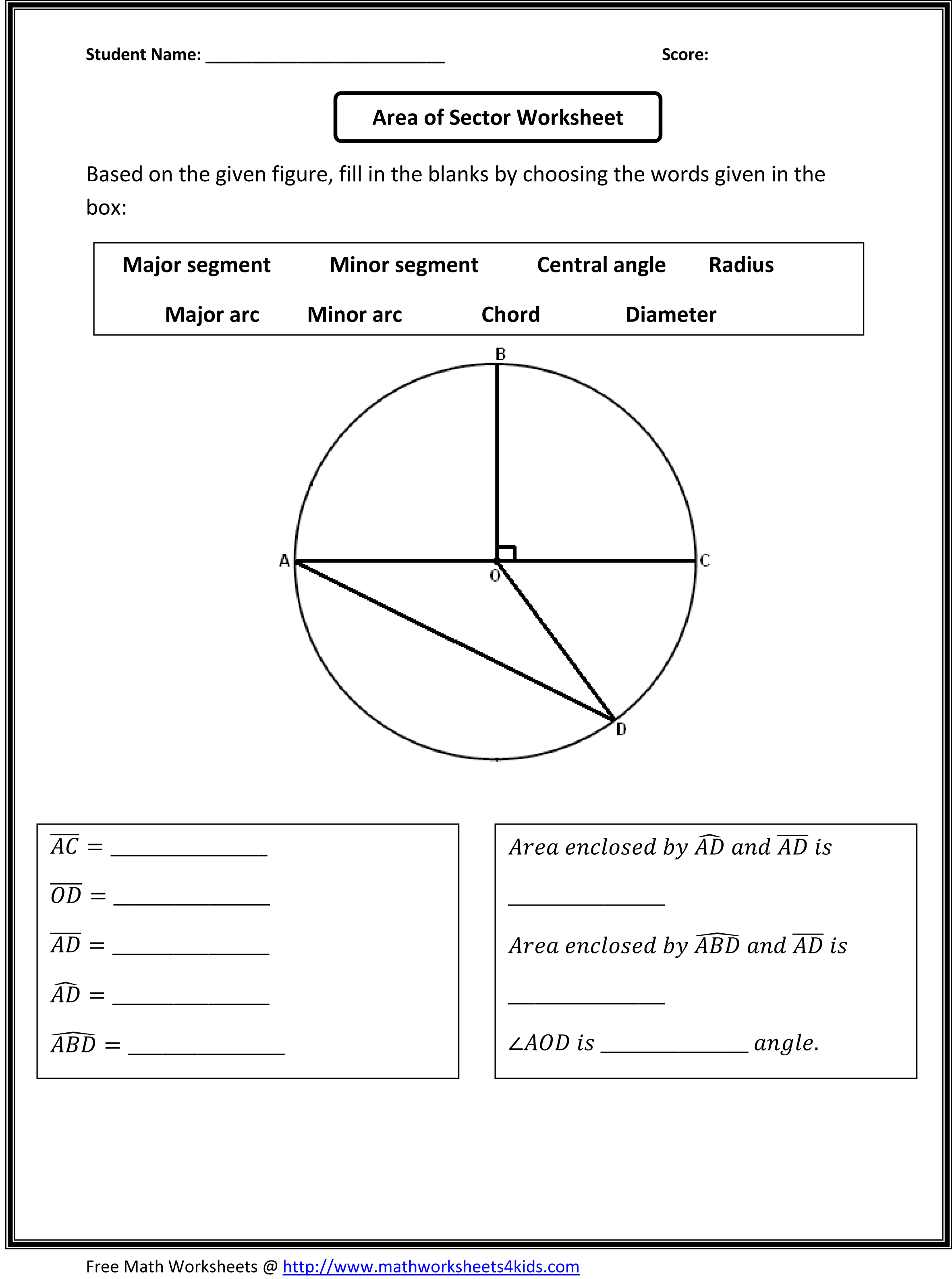 Circle Graph Worksheets 8th Grade Image