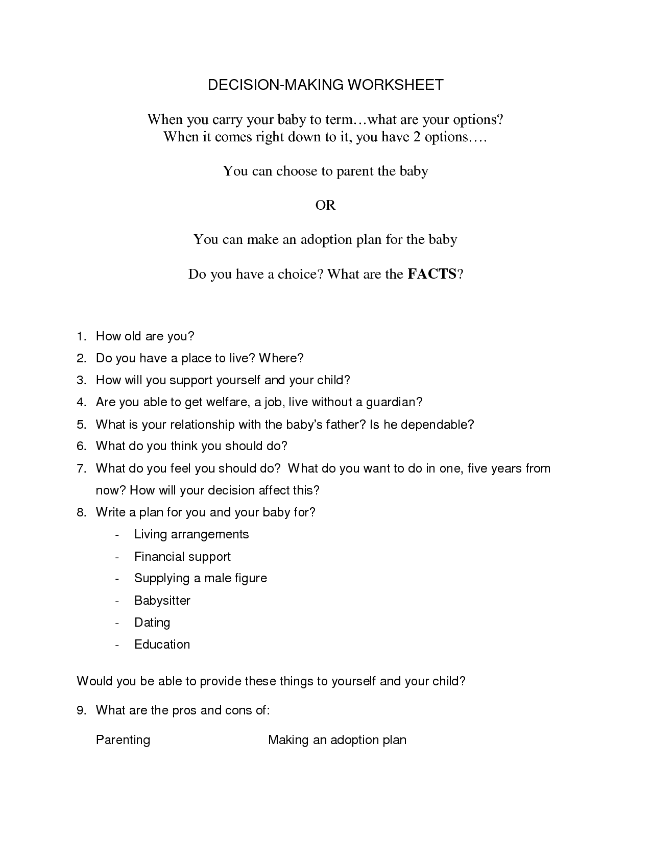 decision making and problem solving questions pdf