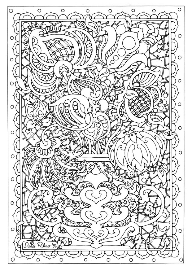 Difficult Adult Coloring Pages Printable Image