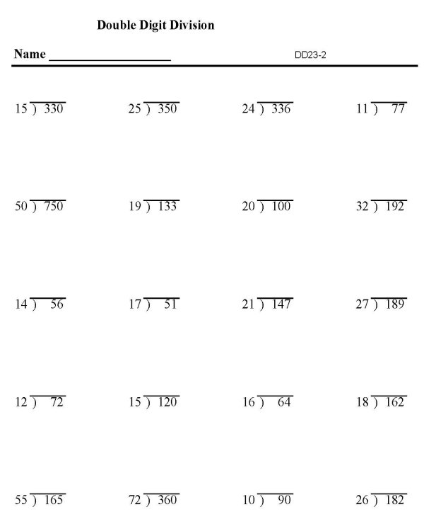 Free Printable Division Worksheets 4th Grade
