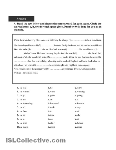Free Printable Reading Worksheets