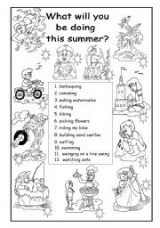 Kids Summer Activity Worksheets Image