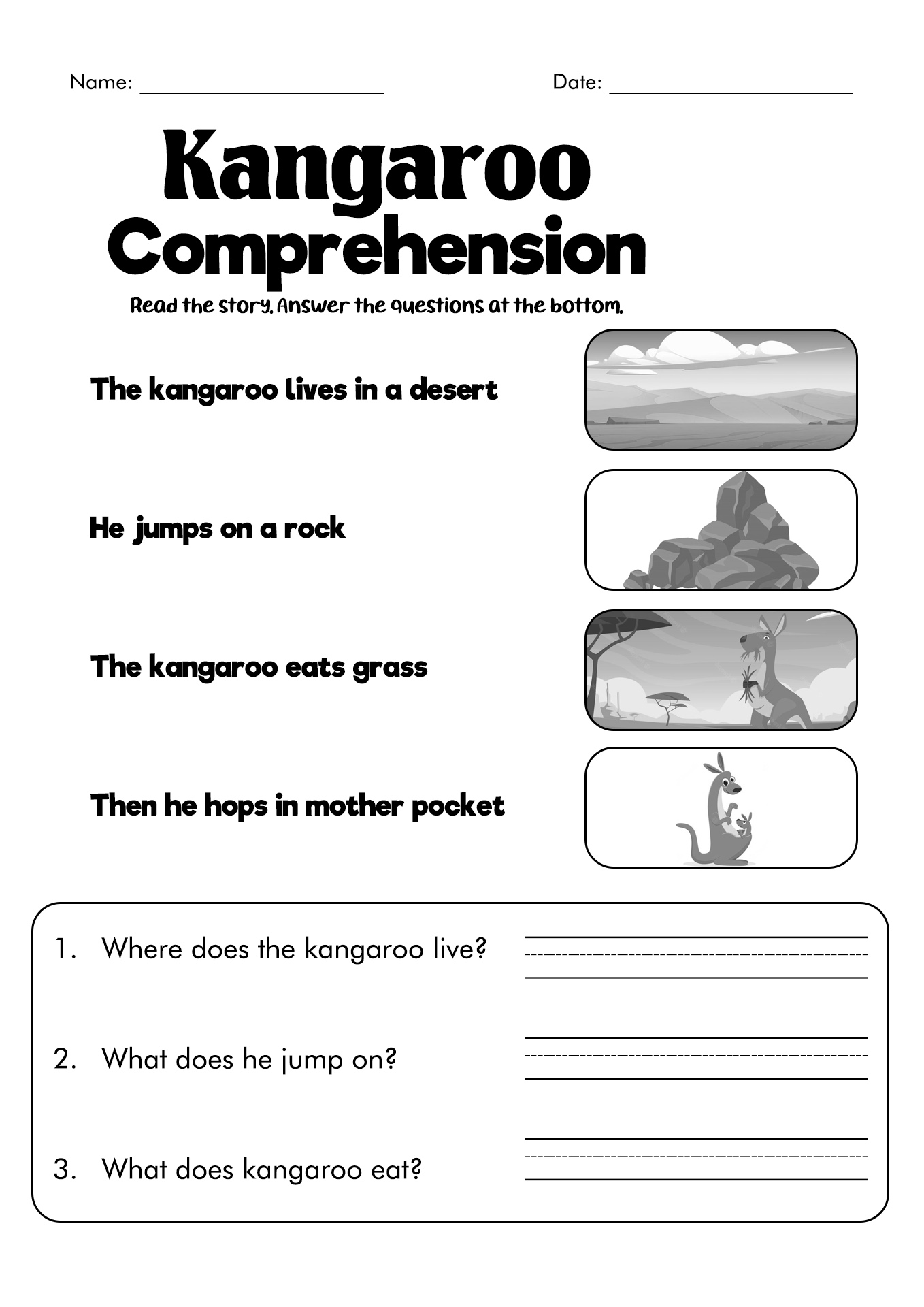 Kindergarten Grade Reading Worksheets Image