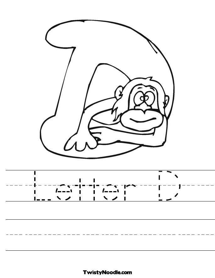 Letter D Worksheets