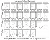 Letter Tracing Worksheets Train Image
