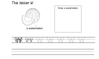 Letter W Handwriting Worksheets Image