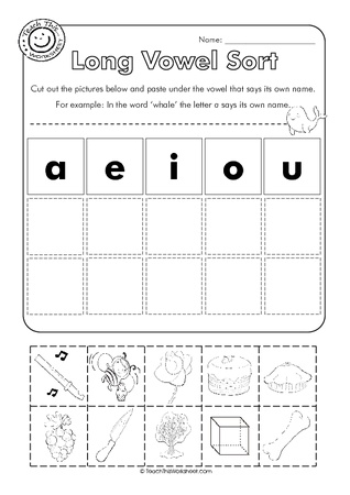 Long Vowel Cut and Paste