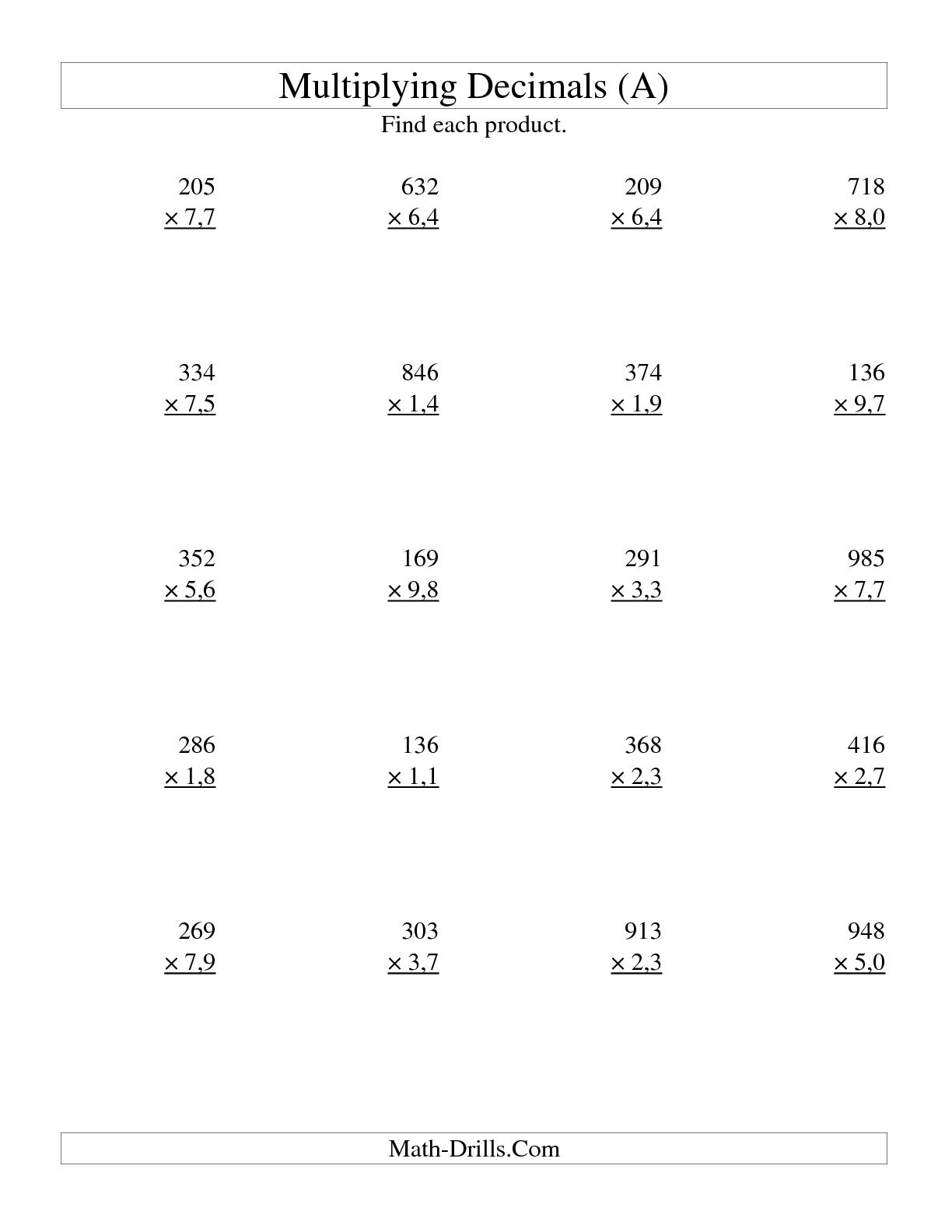 Whole Numbers Worksheet For Grade 6