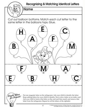 Preschool Letter Recognition Worksheets Image