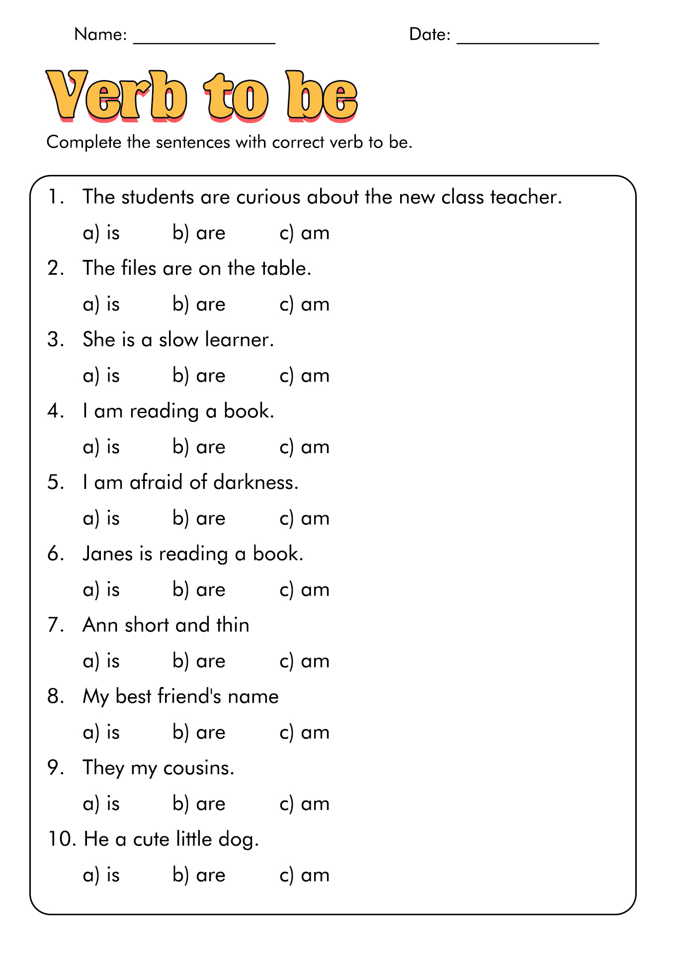 Printable English Worksheets Grade 3 Image