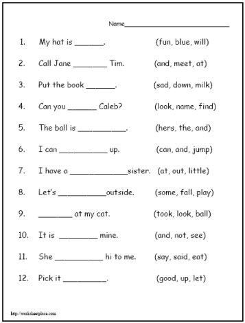 Printable First Grade Reading Comprehension Worksheets