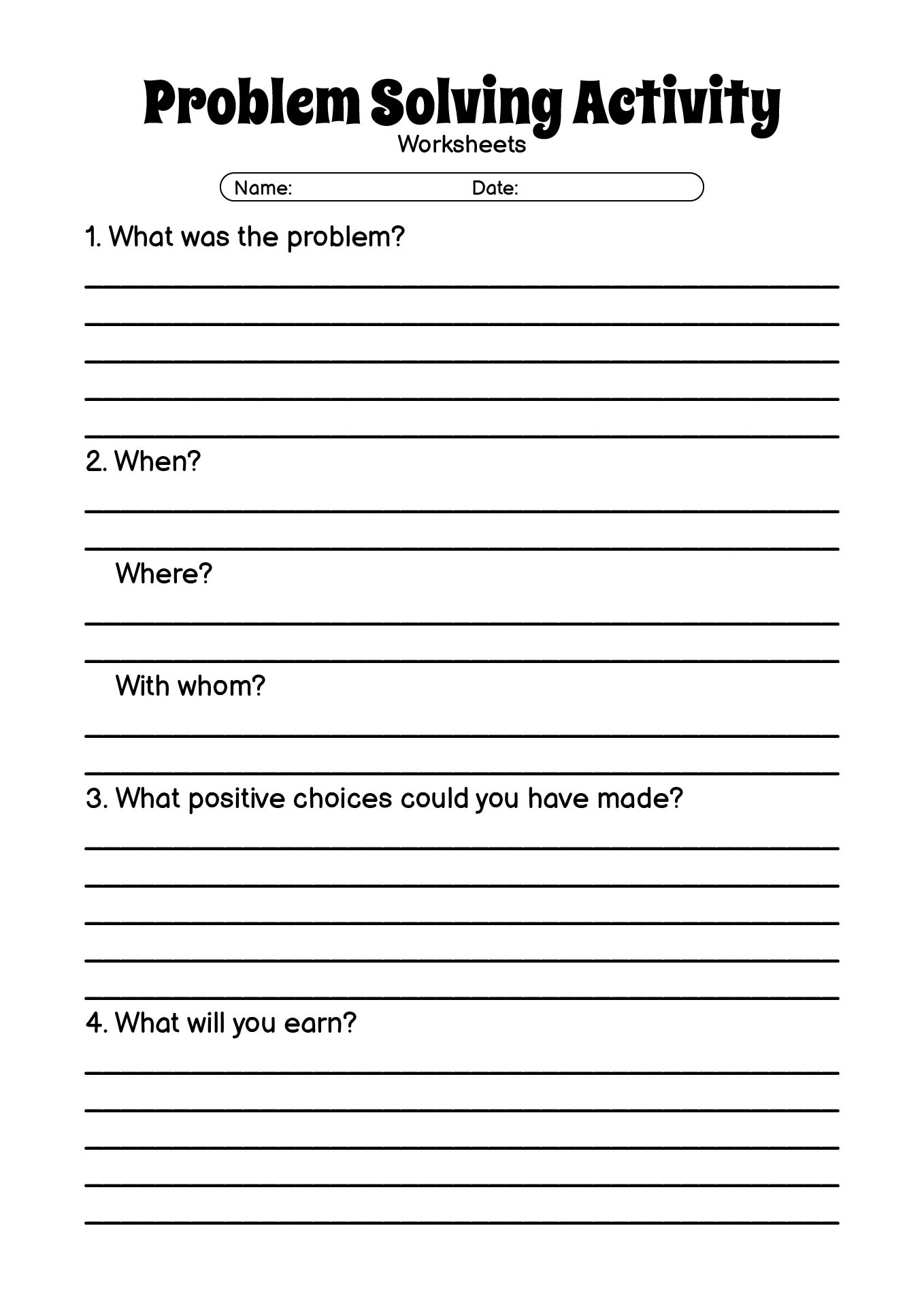 problem solving activities for esl students