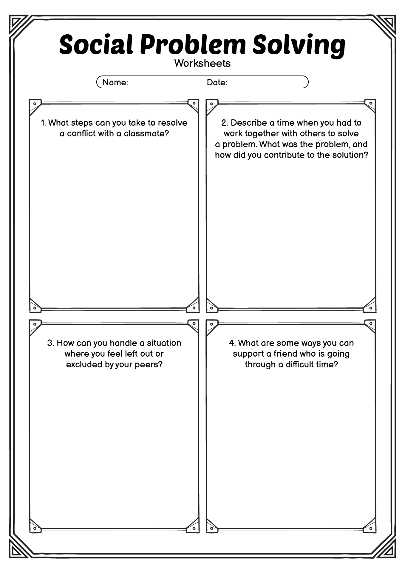 creative problem solving worksheet