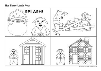 Three Little Pigs Sequencing Printable Image
