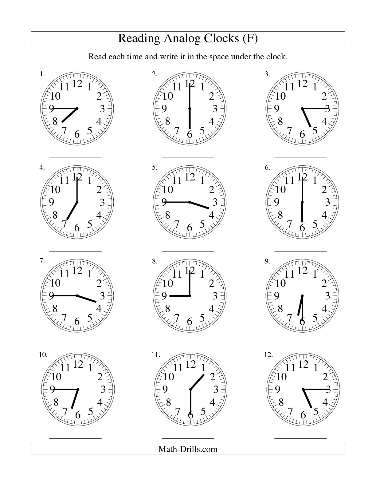 Time Worksheets 5 Minute Intervals Image