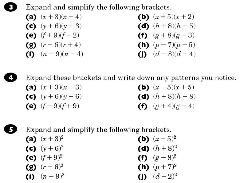 Algebra Math Worksheets Image