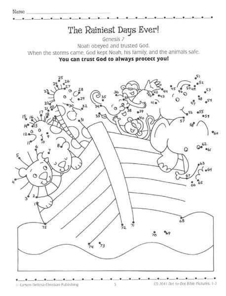 Bible Connect the Dots Worksheets Image