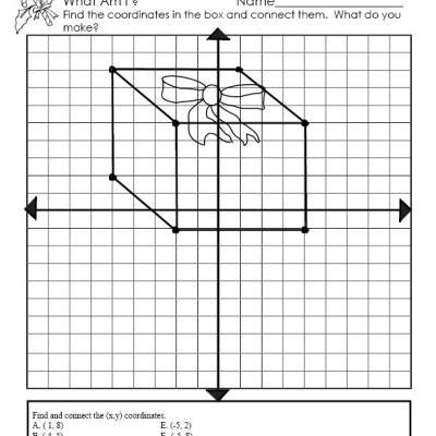 Christmas Coordinate Graph Worksheets Image