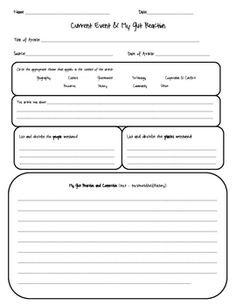 Current Event Template for Students Image
