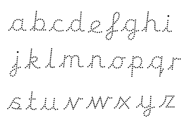 Cursive Handwriting Letter Formation Image