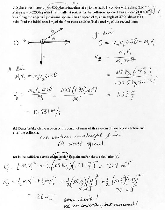 Force and Momentum Problems Worksheet Answers