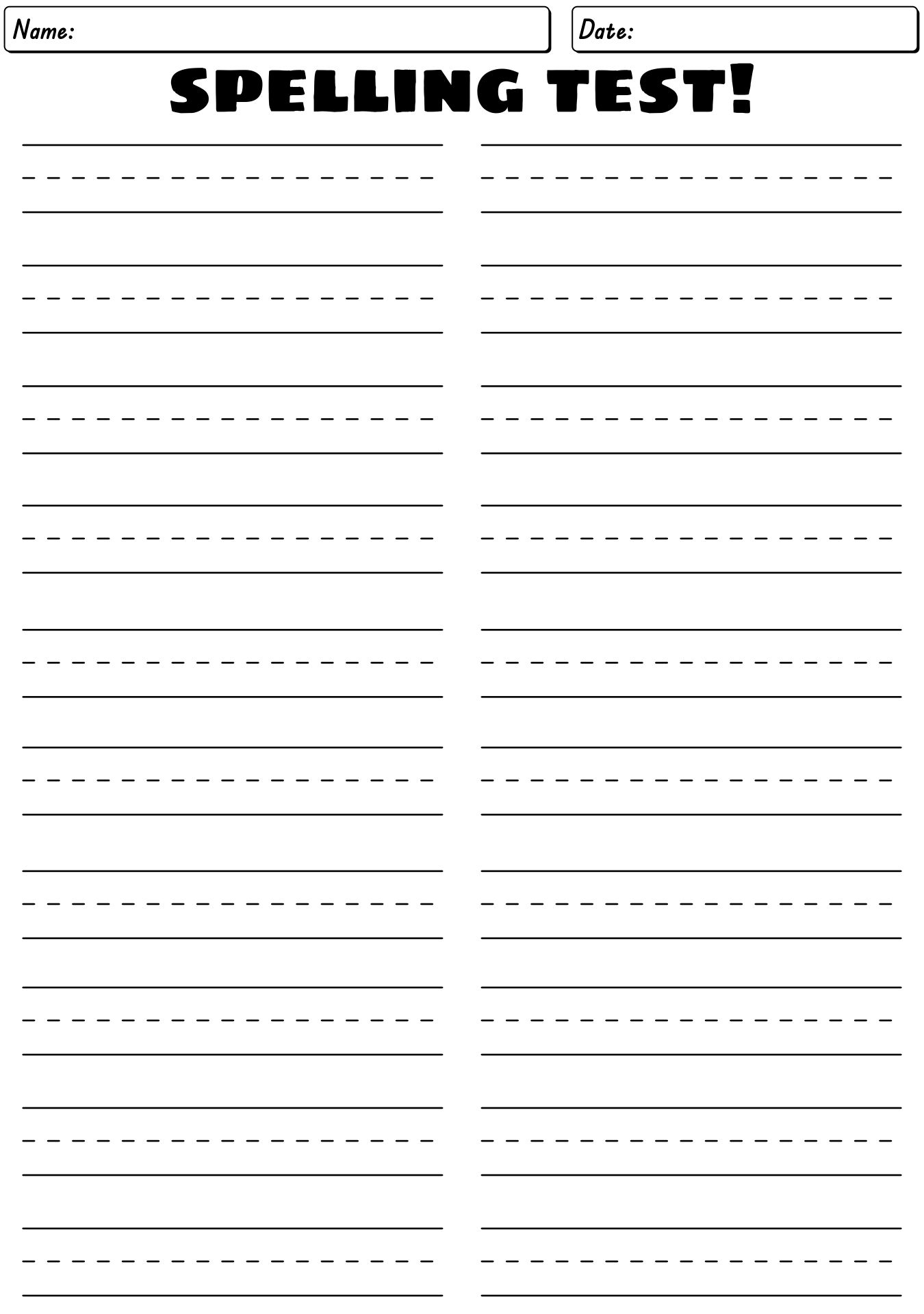 14 Printable Spelling Practice Worksheets Worksheeto