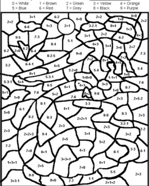 Math Multiplication Times Tables Coloring Pages Image