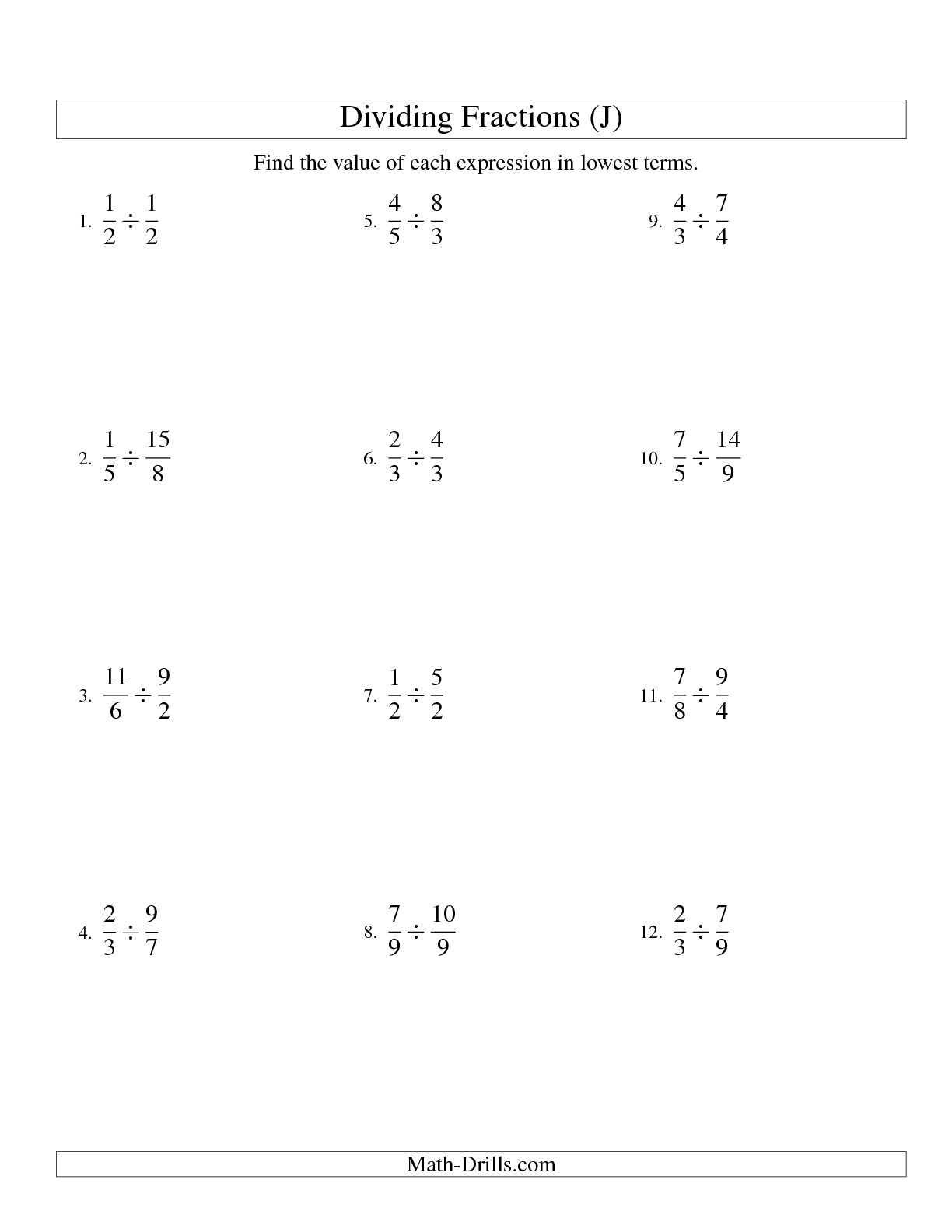 Proper and Improper Fractions Worksheets Image