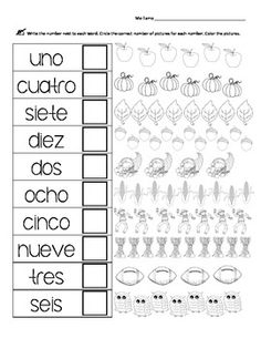 Spanish Numbers 1-10 Image