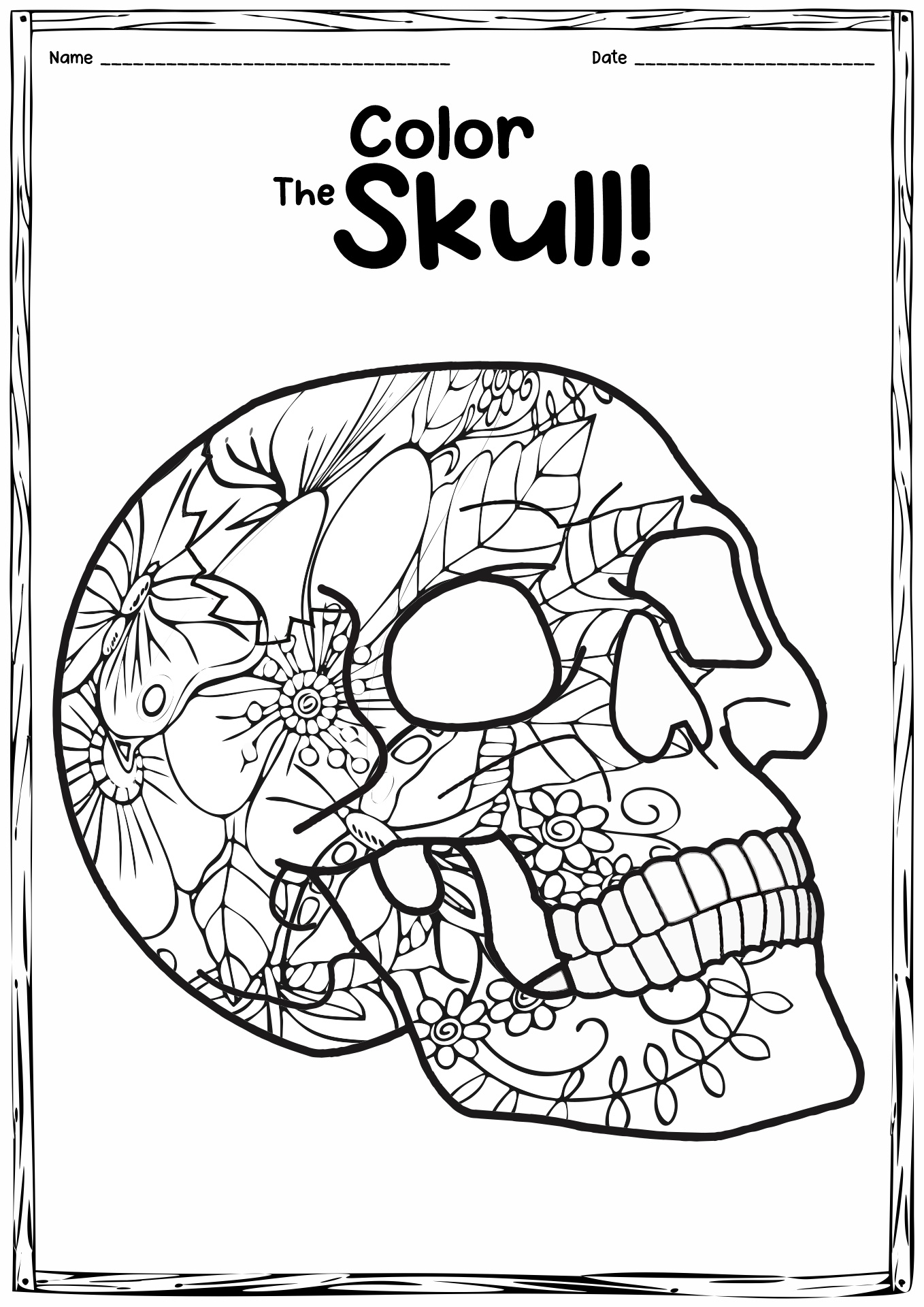 Sugar Skull Coloring Pages Image