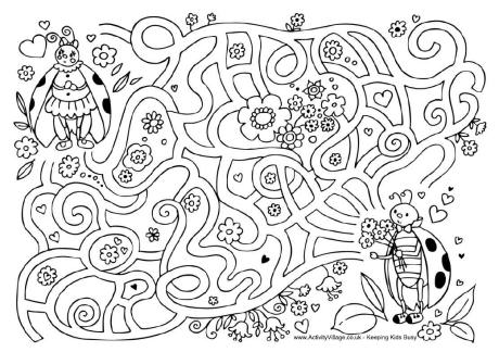 Valentines Day Mazes for Kids Image